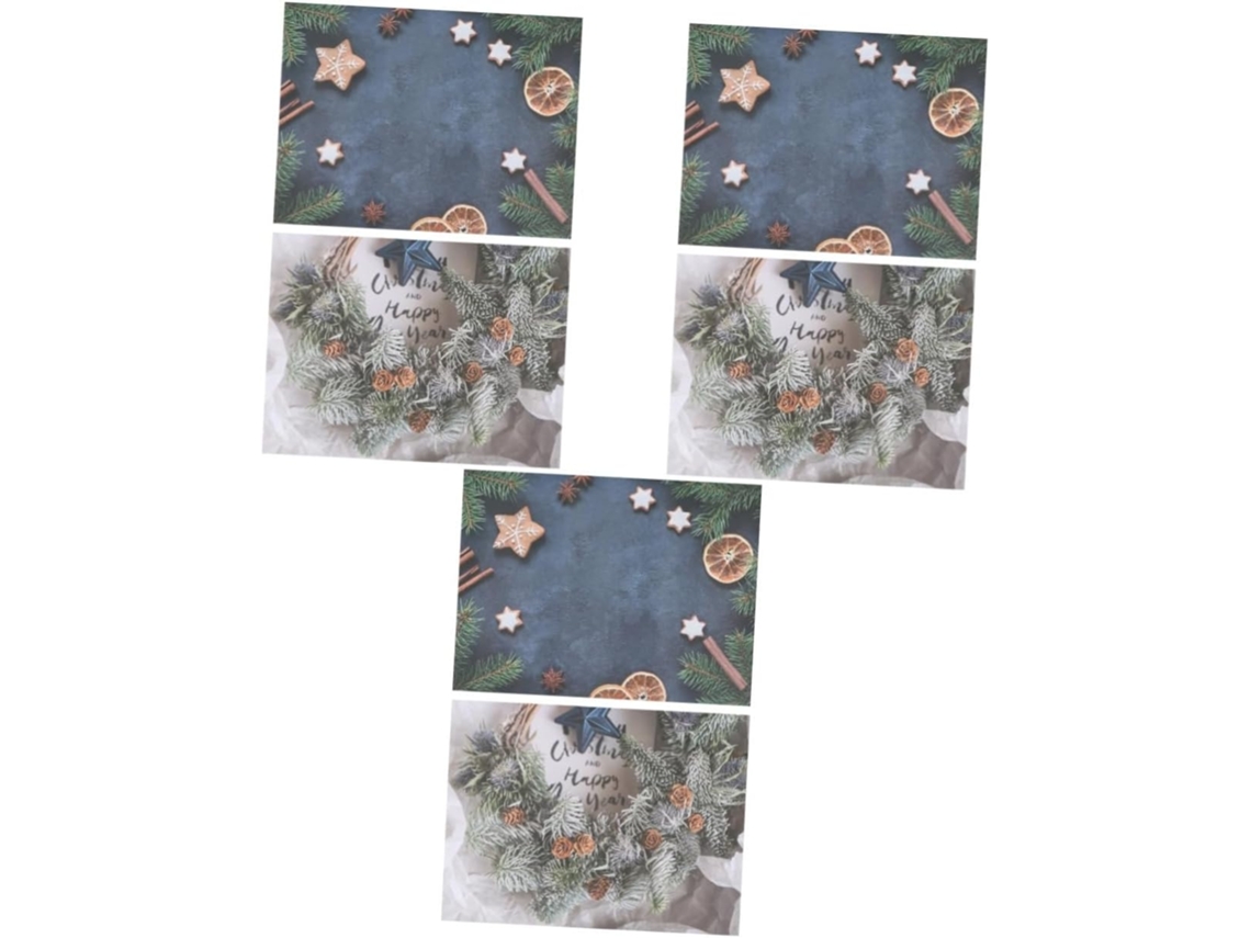 Fondo Fotográfico Navideño De 3 Piezas Con Diseño Estereoscópico Para Fotos.