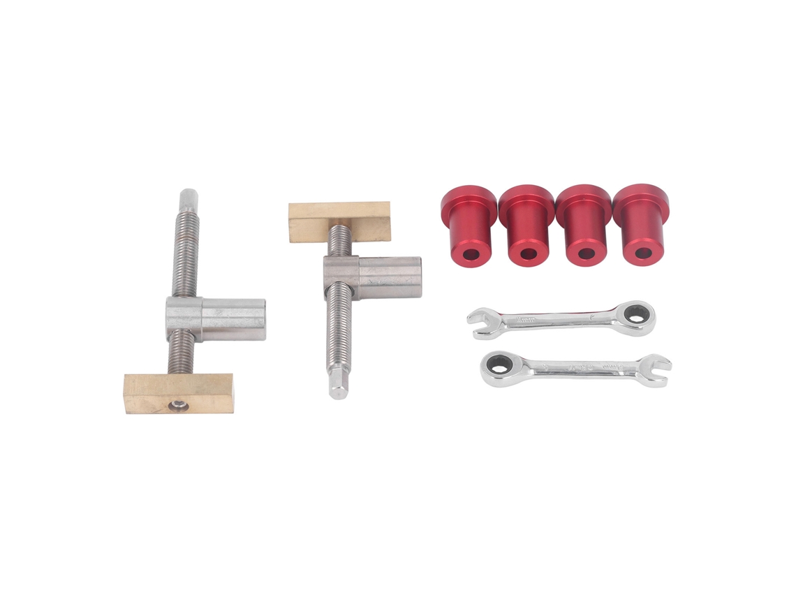Abrazadera De Banco Para Carpintería, 19 Mm, Acero Inoxidable, Latón, Fijación Rápida, Roja.