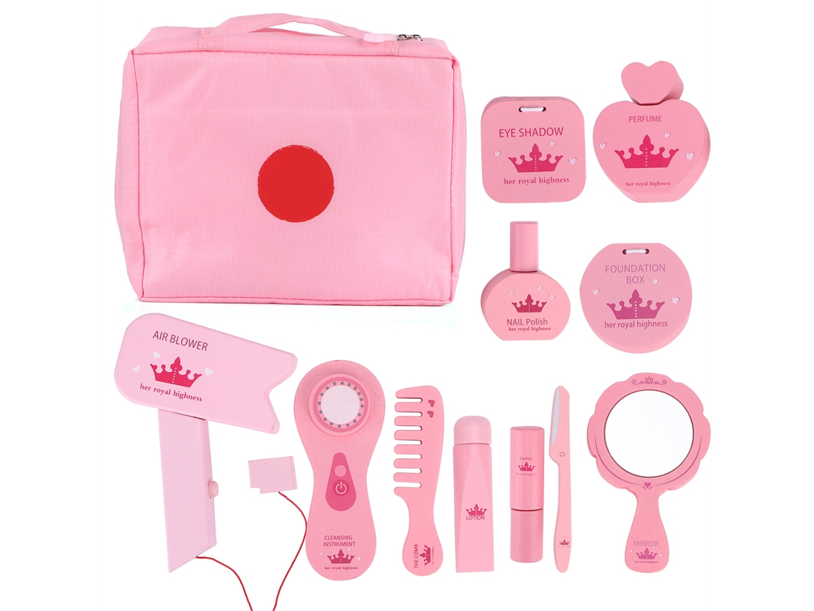 -juego De Maquillaje Para Niñas De Madera Simulación Juguete De Cosméticos Regalo