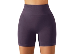 Pantalones cortos de yoga elásticos de cintura alta sin costuras para mujer, pantalones deportivos que realzan los glúteos para correr y hacer ejercicio - Rosewell