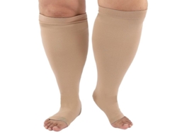 Medias De Compresión 20-30mmhg Para Hombre Mujer, Talla Grande, Alto Tobillo, Algodón Transpirable, Viaje Deporte 7xl