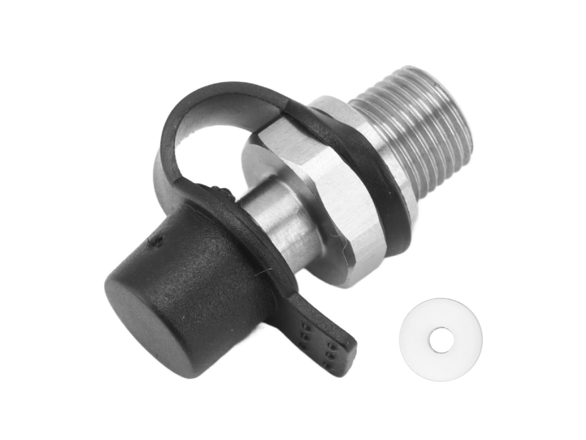 Conector de válvula de recarga de cilindro de CO2, rosca macho NPT de 1/8
