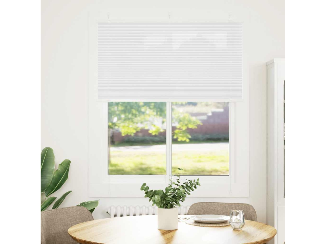 Maison Exclusive - Estor Plisado Blanco 110x100 Cm Tela Ancho 109,4 Cm Poliéster