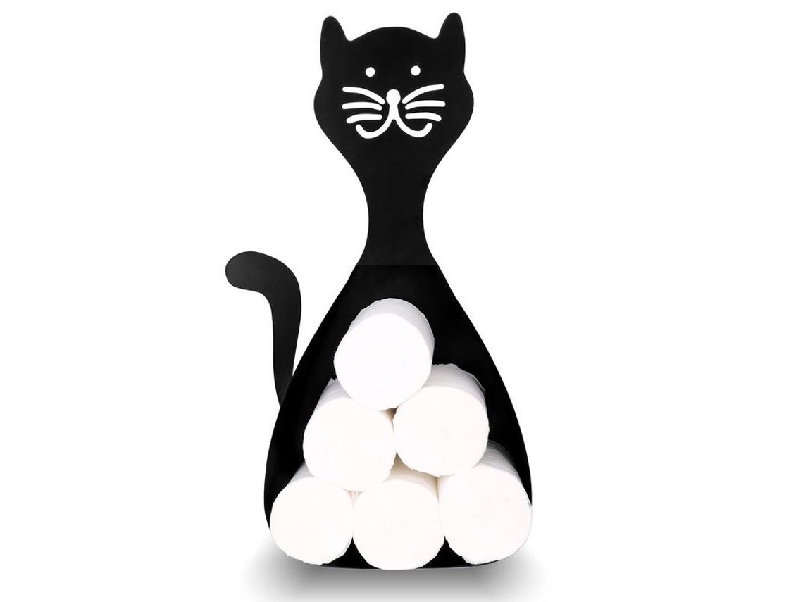 2026-porta Papel Higiénico De Metal Con Diseño De Gato, Portátil O De Pared, Resistente A La Humedad Para Baño Cocina, Regalo Casa