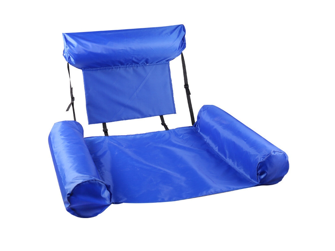 Colchoneta Flotante De Pvc Azul Oscuro Para Piscina Colchoneta Inflable Plegable Para Playa Deportes Acuáticos Tumbona Hamaca