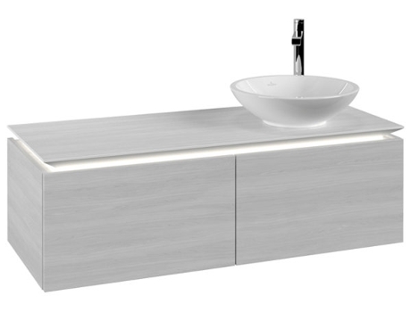 Villeroy &amp Boch Legato Vanity unit B581 1200x380x500mm lavabo a la derecha iluminación LED