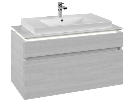 Módulo de lavabo Villeroy &amp Boch Legato B695 1000x550x500mm centro lavabo iluminación LED