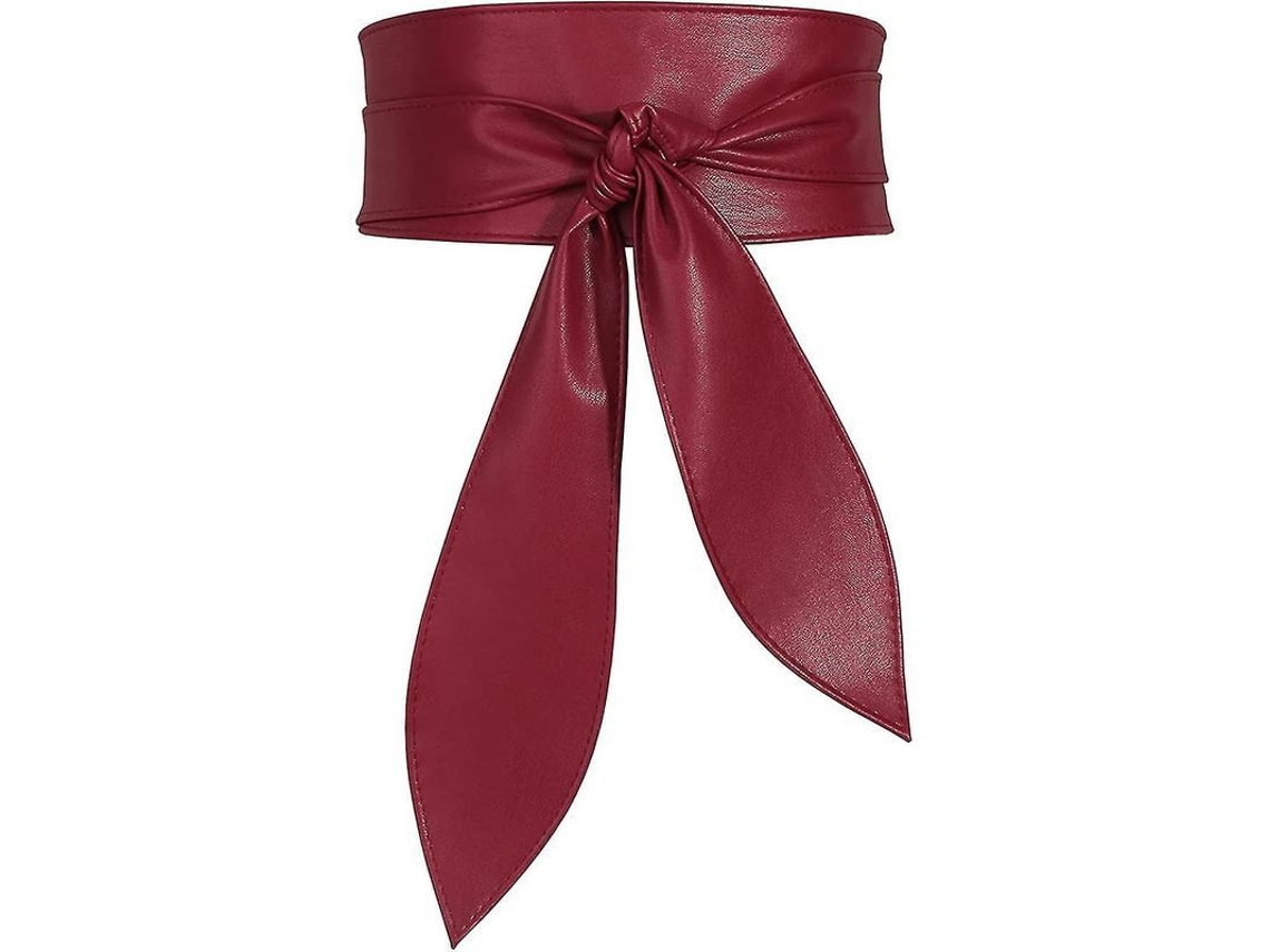 2026-cinturón Ancho De Piel Suave Para Mujer Con Nudo Bow Tie Ajustable Para Vestidos Estilo Elegante