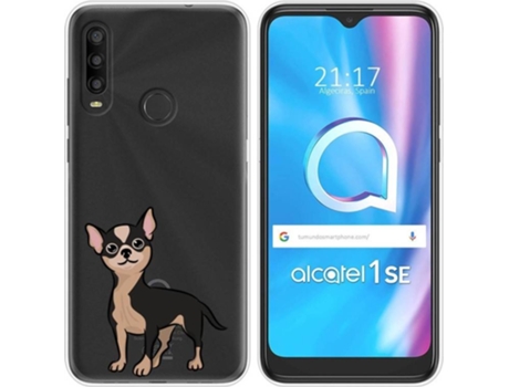 Carcasa Alcatel 1SE 2020 TUMUNDOSMARTPHONE Dibujos Transparente Perros 05 Multicolor
