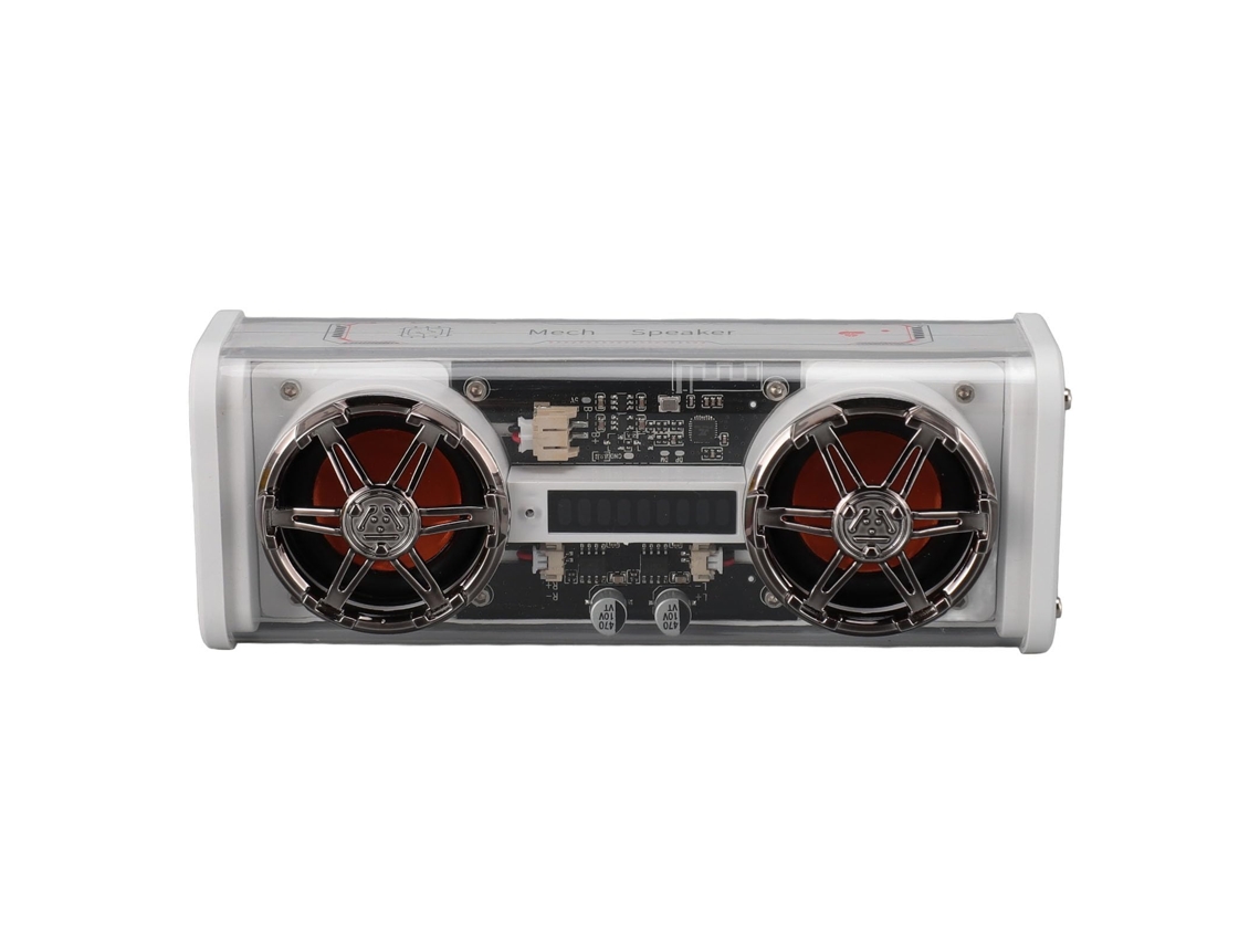 Altavoz transparente con subwoofer, 5.3, luces de colores para el hogar, fiestas y viajes (blanco)