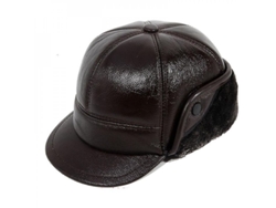 2026-sombrero De Cuero Auténtico Para Hombre, Gorra De Béisbol De Piel Real, Calientito Para Otoño Invierno Regalo Navidad Xl Marrón