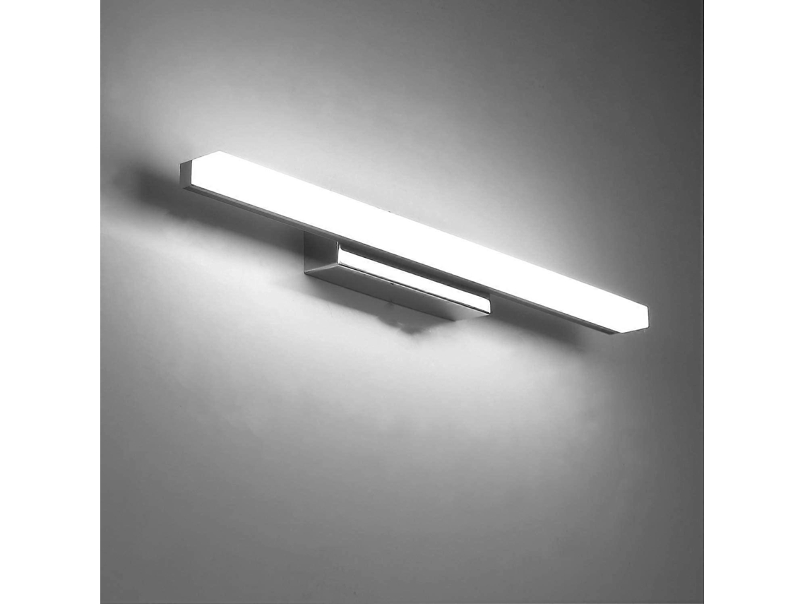 Rebe-luz De Pared Led Para Baño 8w Luz Blanca Fría 40cm Moderna Anti Niebla Inamovible De Acero Inoxidable