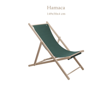 Hamaca plegable sin barniz SCALPERS (Madera de haya - Color Verde)