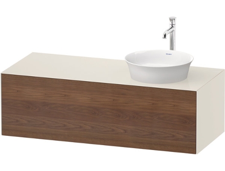 DURAVIT Tulip blanco, mueble de pared, ancho 1300 x fondo 550mm, con 1x extraíble, con tecnología tip-on, WT4977R