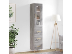 Aparador Alto Madera Contrachapada Gris Sonoma 34,5x34x180 Cm