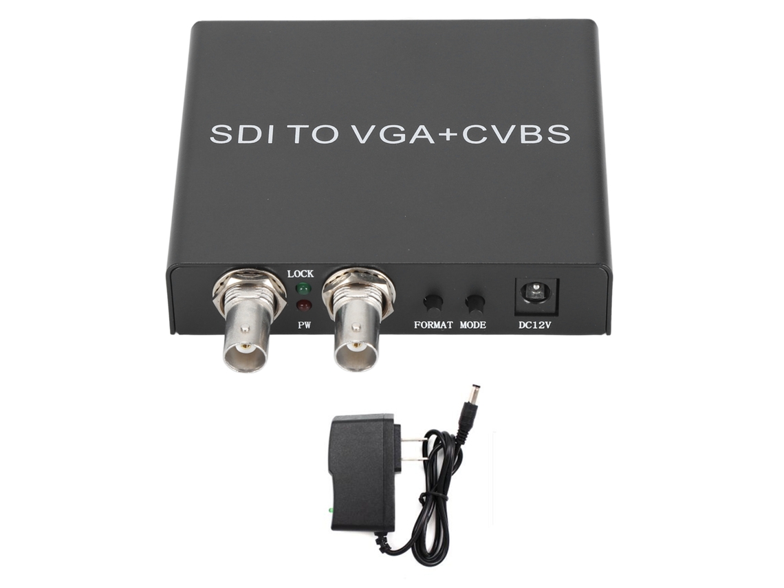 Convertidor SDI a VGA CVBS con salida de bucle y compatibilidad con 1080p