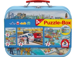 Conjunto de 2 Puzzles SCHMIDT SPIELE Vehicle Keepsake Tin (26 Piezas)