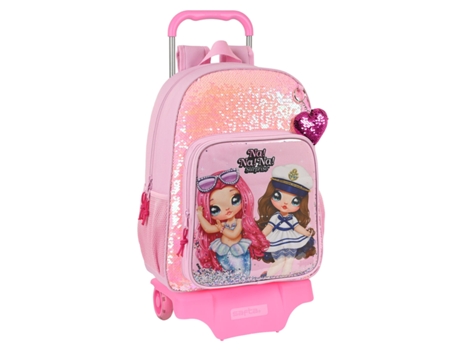Mochila Escolar Con Ruedas En! Na! Na! Sorpresa Chispa Rosa 33 x 42 x 14 cm