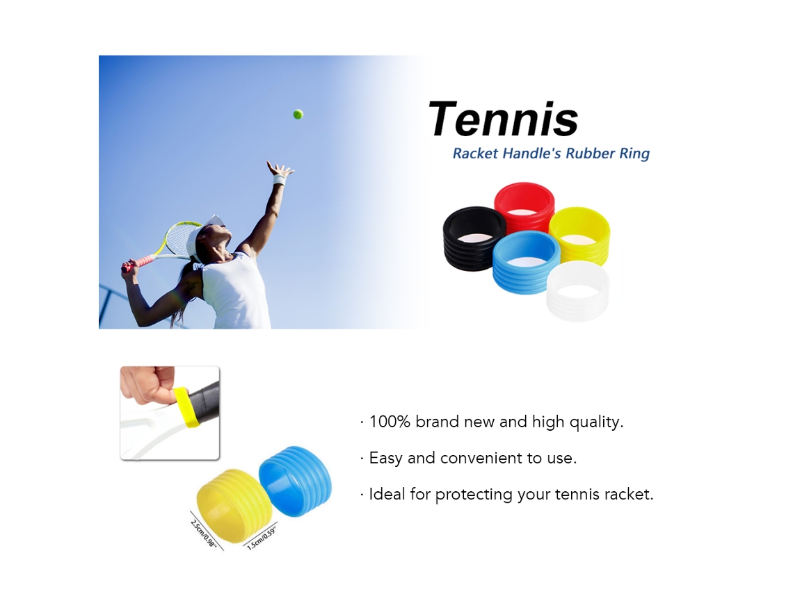 2026rebe-10 Anillos antideslizantes para mango de raqueta de tenis, sobregrip de silicona absorbente del sudor