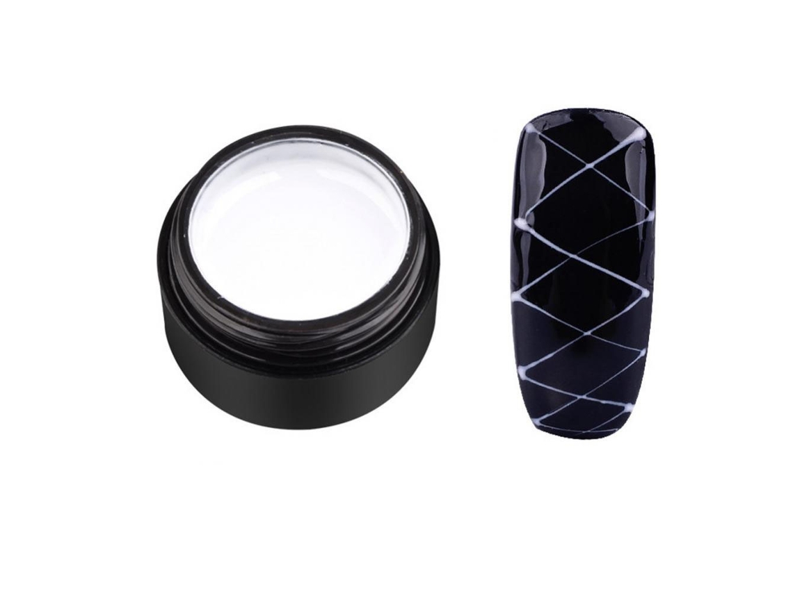 Gel De Unha Para Desenho De Linhas Com Efeito De Seda Branco 5ml