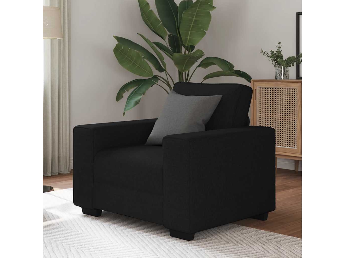Sillón De Tela Negro 60 Cm