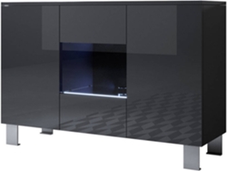 Aparador MÓVEIS BONITOS Luke (Negro - 120x40x82 cm)