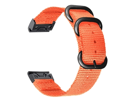Correa de nailon ajustable 26mm para Garmin Fenix 7X/6X Pro/Tactix7 - anaranjado