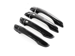 Cubiertas para manijas de puerta Solaris en negro brillante, accesorios de 17-21 mm