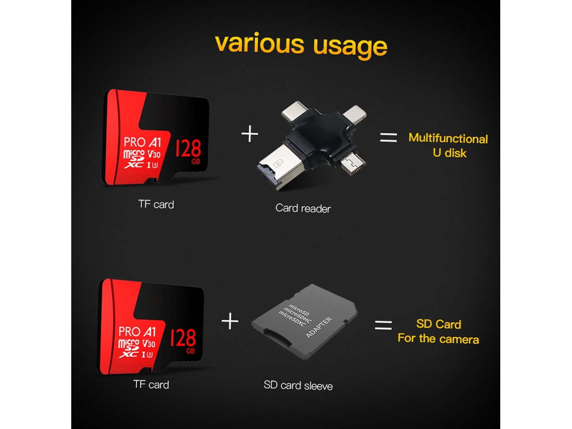 Vlrla-2026novotarjeta De Memoria Tf Netac 128gb Pro 98mb/s