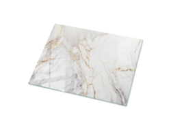 Tapa De Mesa Rectangular Espelharte (80x60 Cm - Mármol Elegante Con Vetas - Blanco)