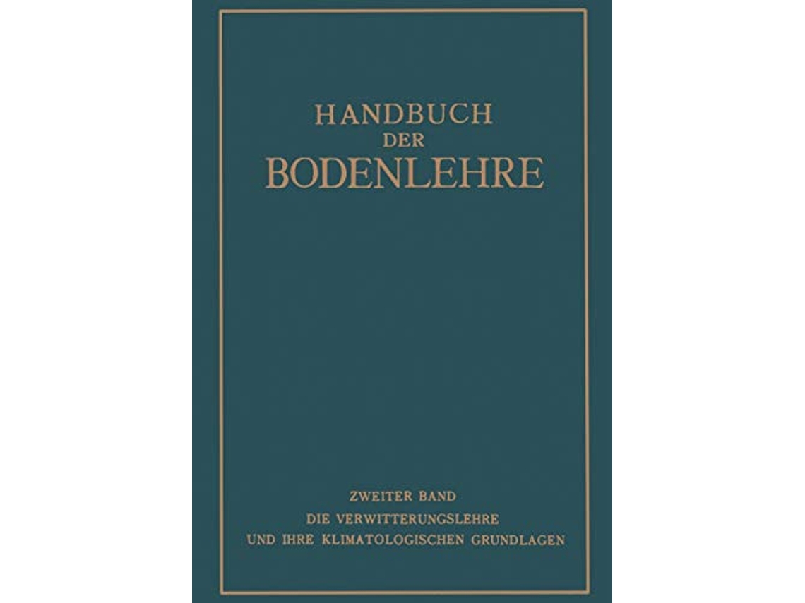 Libro Handbuch der Bodenlehre German Edition de E Blanck (Alemán)