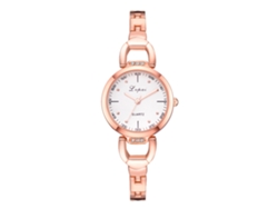 Reloj Analógico De Cuarzo Para Mujer Con Correa De Pu Y Esfera Azul Retro Multicapa Ccq