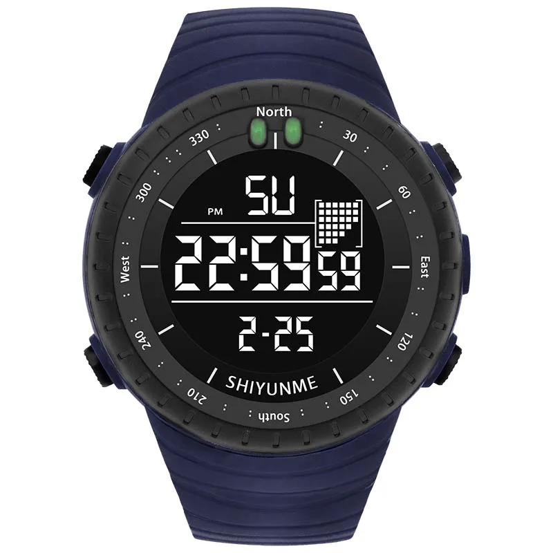 Reloj Deportivo Para Hombre (azul), Resistente Al Agua Hasta 50 Metros, Con Esfera De Estilo Militar.