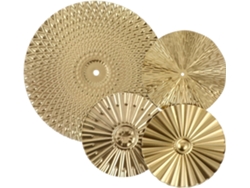 Juego de 4 adornos de pared de metal dorado, diseño moderno, discos irregulares, estables, fáciles de colgar, ideales para GOKOCO.