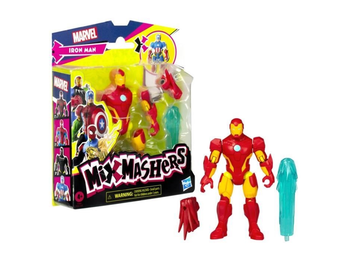 Mixmashers Iron Man - Muñeca personalizable de 12 cm para mezclar y combinar con accesorios, Marvel, a partir de 4 años