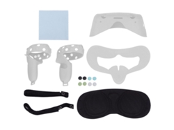 Conjunto De Acessórios De Silicone Para Óculos Vr Anti Sudor Protetor Para Oculus Quest 2 Cinza