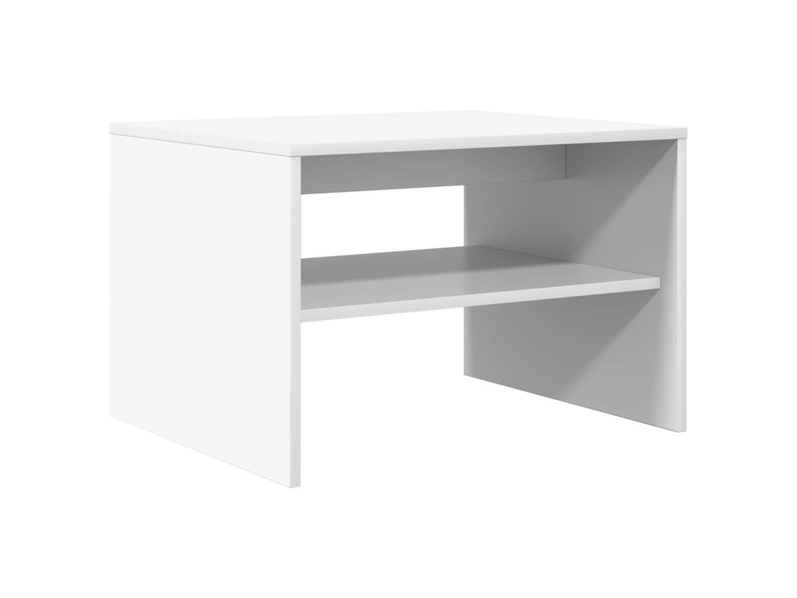 Mesa de centro/auxiliar blanca de 60 x 50 x 40 cm, madera tratada HARLANV1