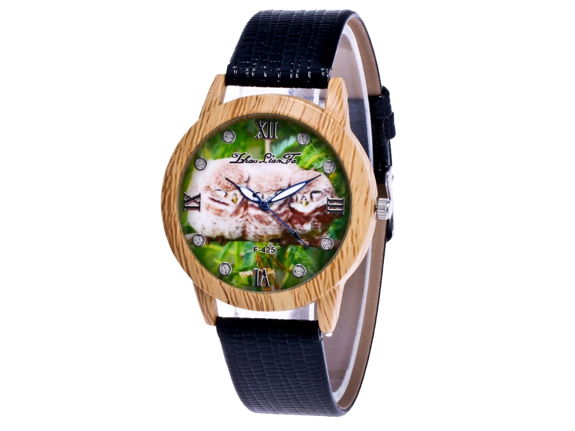 Reloj De Pulsera Analógico De Cuarzo Retro Zhoulianfa Con Correa De Cuero Para Hombre Y Mujer (negro)