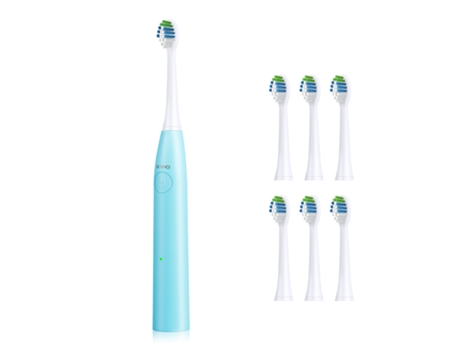 Cepillo de Dientes Eléctrico BEUNIK Eb01 Azul (5 Modos - 6 Recambios)