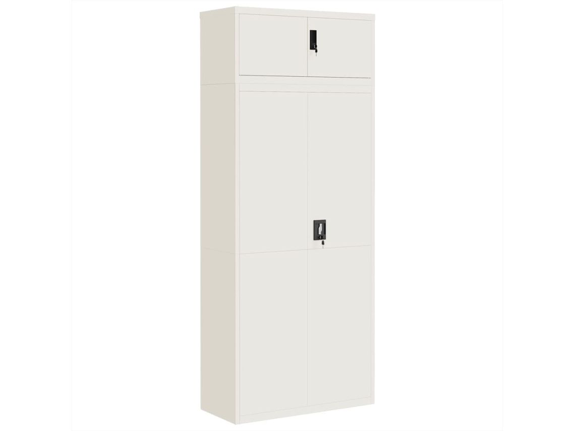 Maison Exclusive - Armario Archivador De Acero Blanco 90x40x220 Cm
