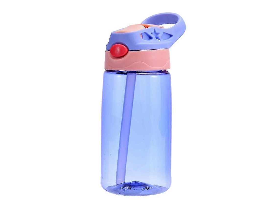 Botella de agua infantil con pajita, apta para lavavajillas y sin BPA. Color rojo. Rosewell.