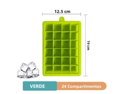 (24 Compartimentos Verdes) Molde Grande De Silicona Para Cubitos De Hielo, Máquina Para Hacer Hielo Casera, Bandeja Ecológica Para Cubitos De Hielo