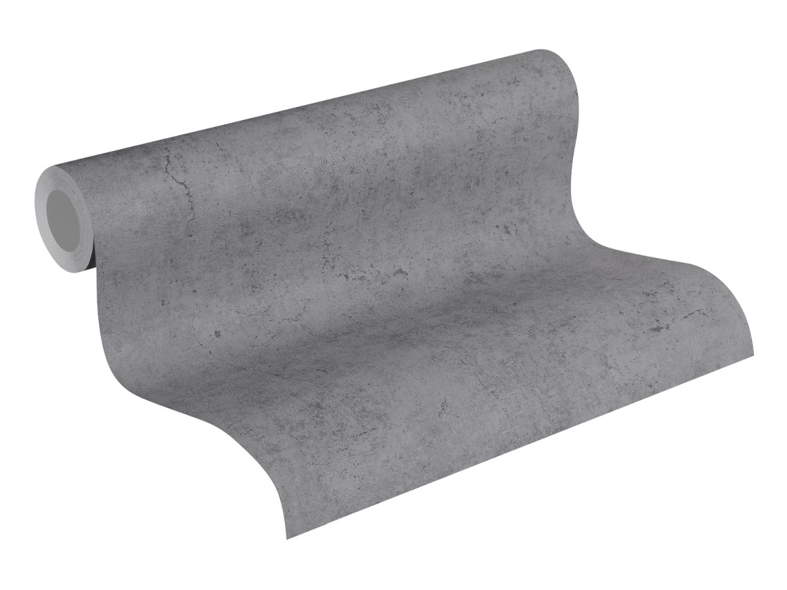 Papel de Pared A.S. CRÉATION (53 cm x 10,05 m - Tejido - Gris)