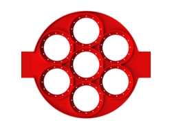 Máquina Para Hacer Panqueques De Silicona Multifunción - 7 Formas Exclusivas, Antiadherente, Color Rojo Siurn