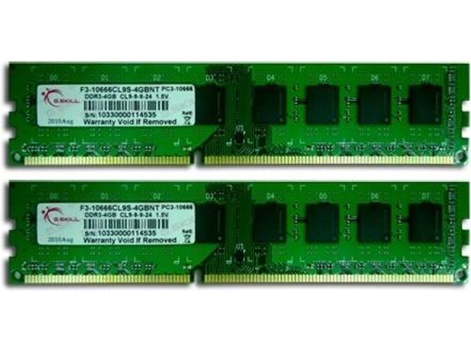 Memoria RAM DDR3 G.SKILL 4711148596602 (2 x 4 GB - 1333 MHz - CL 5)