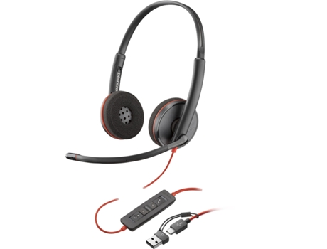 Auriculares con Micrófono POLY 8X2J9A6 (Negro - USB - USB-C)