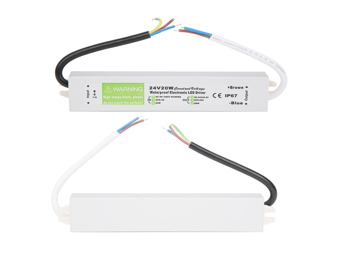Fuente De Alimentación Led Profesional Impermeable 20w Ac90‑250v Dc24v Controlador Electrónico