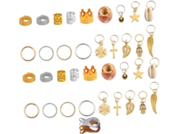 202 Piezas De Accesorios Para El Cabello: Anillos Y Adornos Para Rastas.
