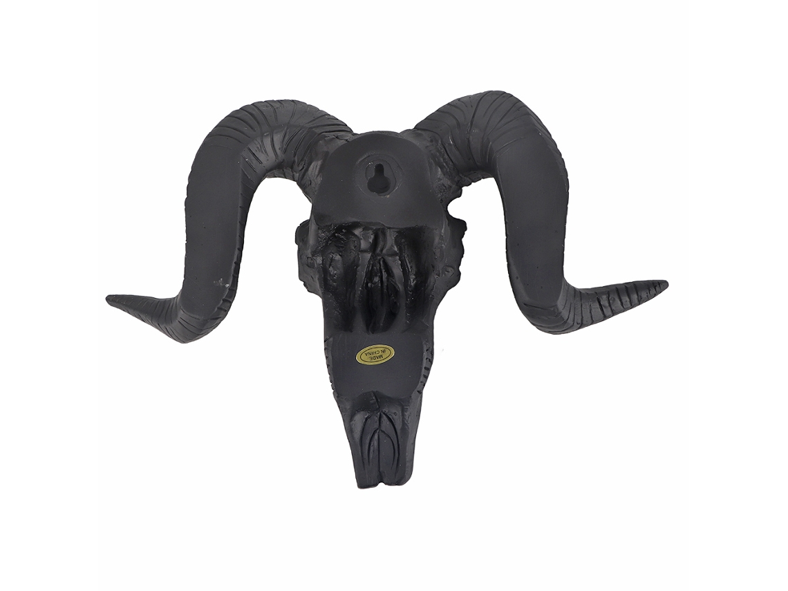 Adorno de pared con esqueleto de shofar en 3D, cabeza de oveja larga