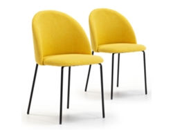 Set de 2 sillas Comedor Kenia tapizadas Mostaza 43 x 47 x 78,5 cm VS VENTA-STOCK